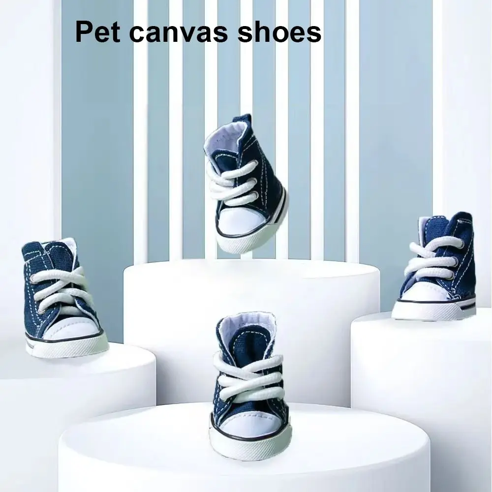 Creative 4PCS/Set Pet Shoes Waterproof with Adjustable Drawstring Puppy Pet Dogs Boots Dirt-proof Cute Pet Supplies Pets
