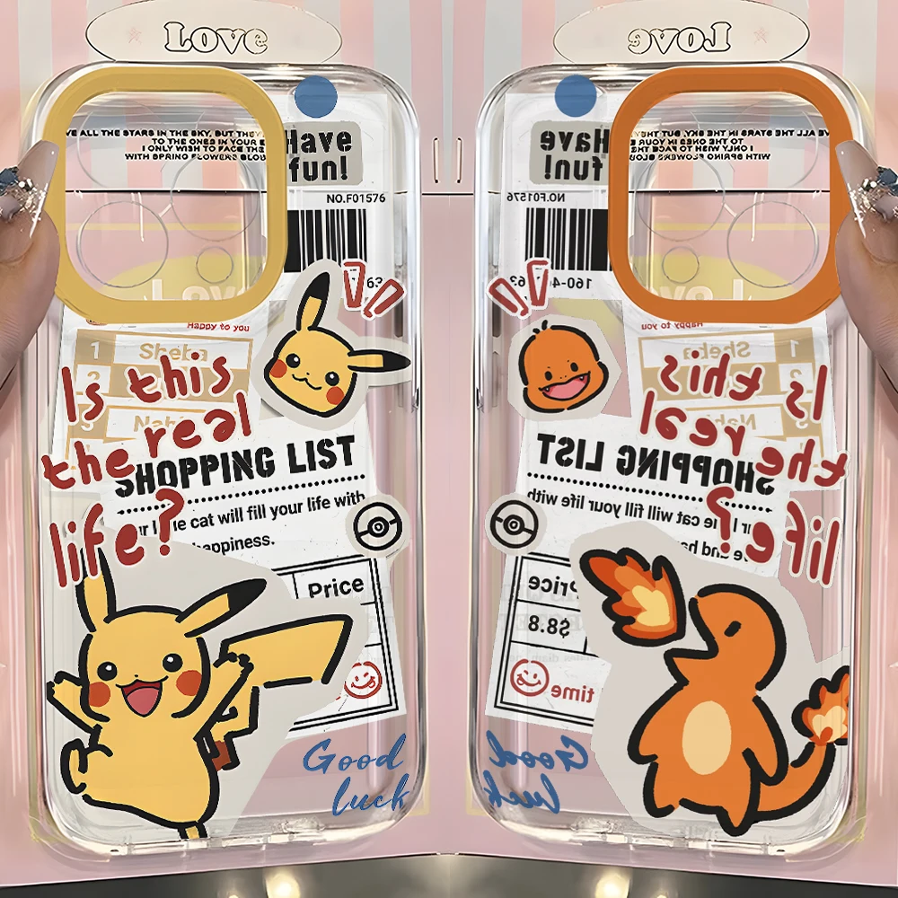P-Pikas Charmanders Gengars Phone Case for Samsung Galaxy S26 S25 S24 S23 S22 S21 Plus Ultra S20 FE 5G TPU Transparent Cover