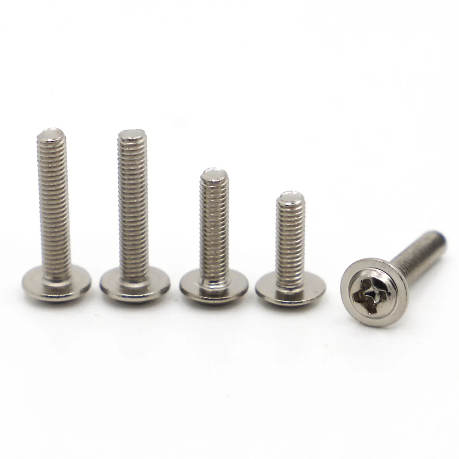 DIN967 M2 M2.5 M3 M4 M5 Nickel Plating Pan Head Cross Recessed Screws with Collar For Computer Floppy DVD ROM Motherboard