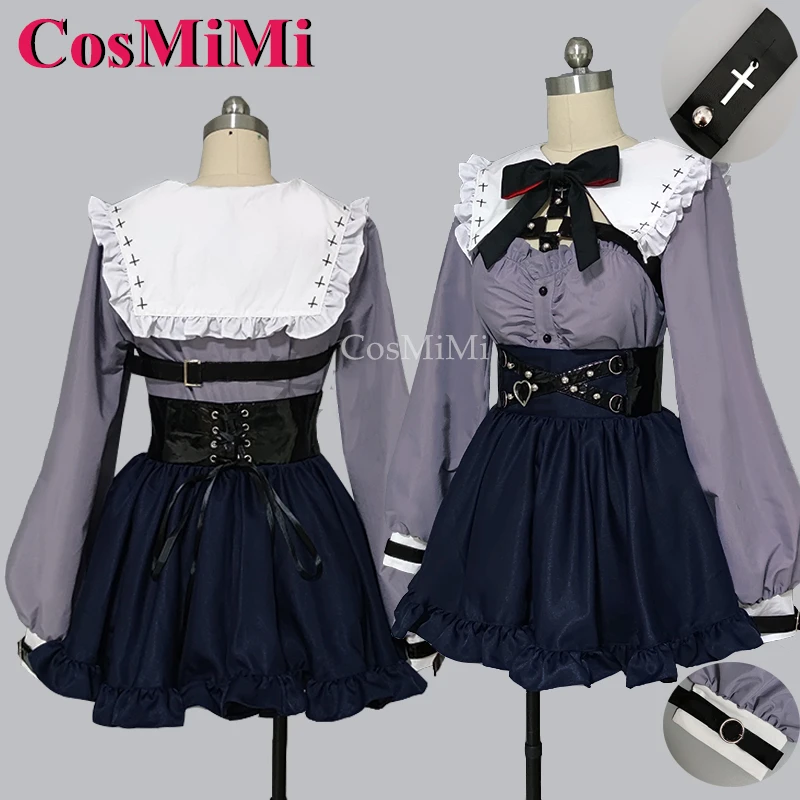 CosMiMi Anime Vtuber Hololive Ookami Mio Cosplay Costume Sweet Nifty Lovely Daily Uniform Carnival Party Role Play Clothing New