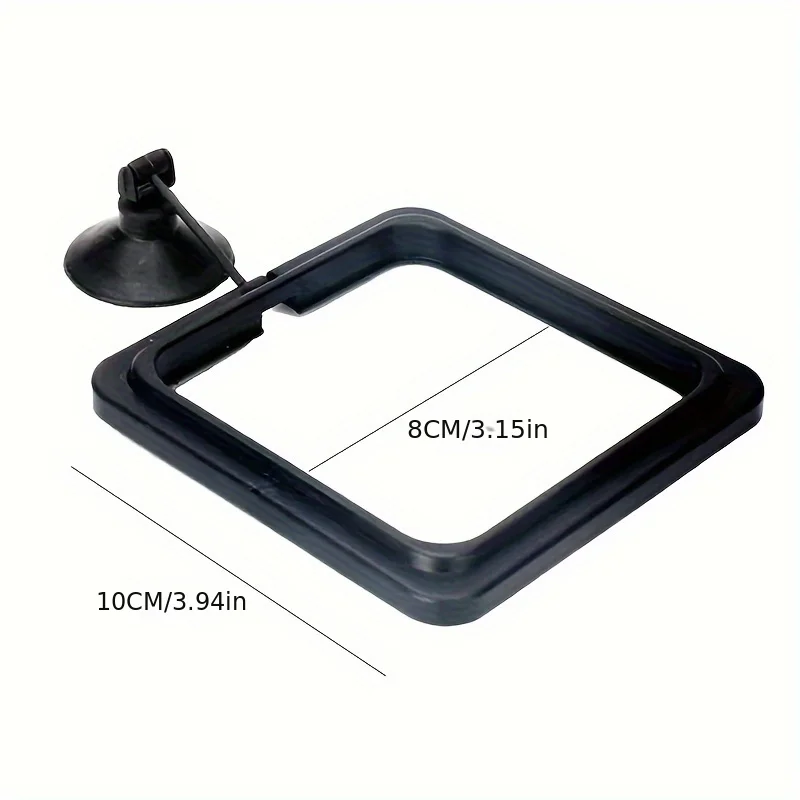 Floating Fish Food Feeder Ring - Square Circle Aquarium Station with Suction Cup, Easy Food Dispenser, Space-Saving Design