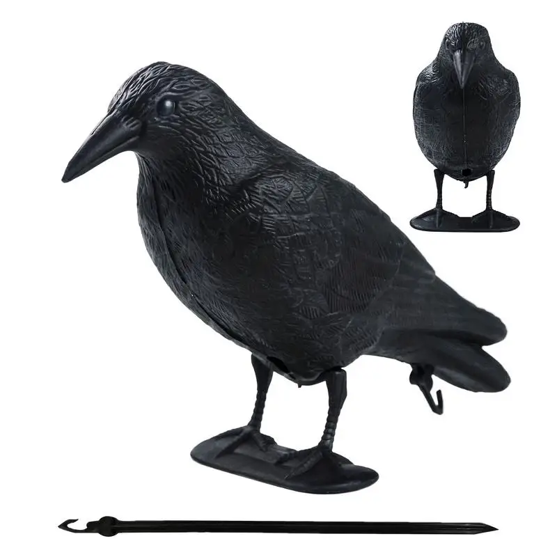 Fake Raven Resin Statue Halloween Black Crow Party Ornament Simulation Black Crow Props Simulation Simulation Black Crow Raven