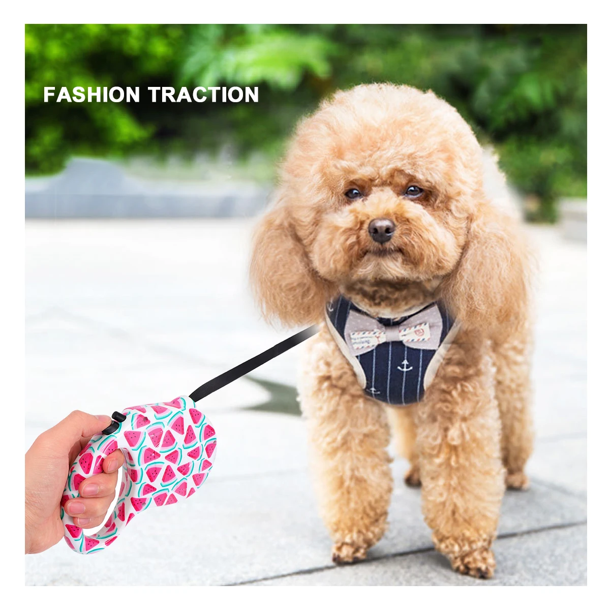 

Retractable Dog Leash 5m Pet Traction Rope Durable Plastic Non Slip Grip Lead for Medium Large Dogs Small Adjustable Length