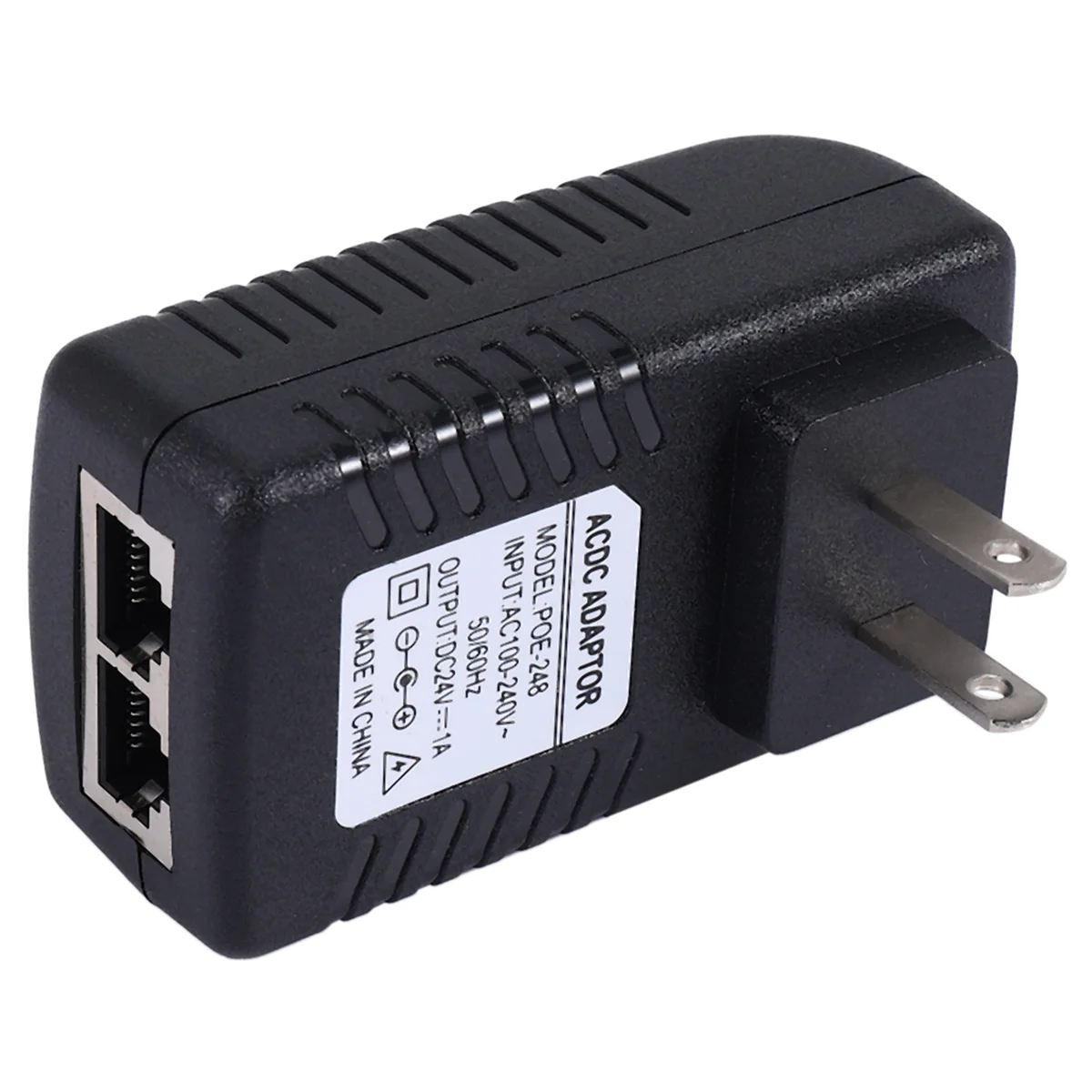 Power Supply Ethernet POE Injector Adapter for IP Phone Gateway IP Camera(24V/1A US Plug)