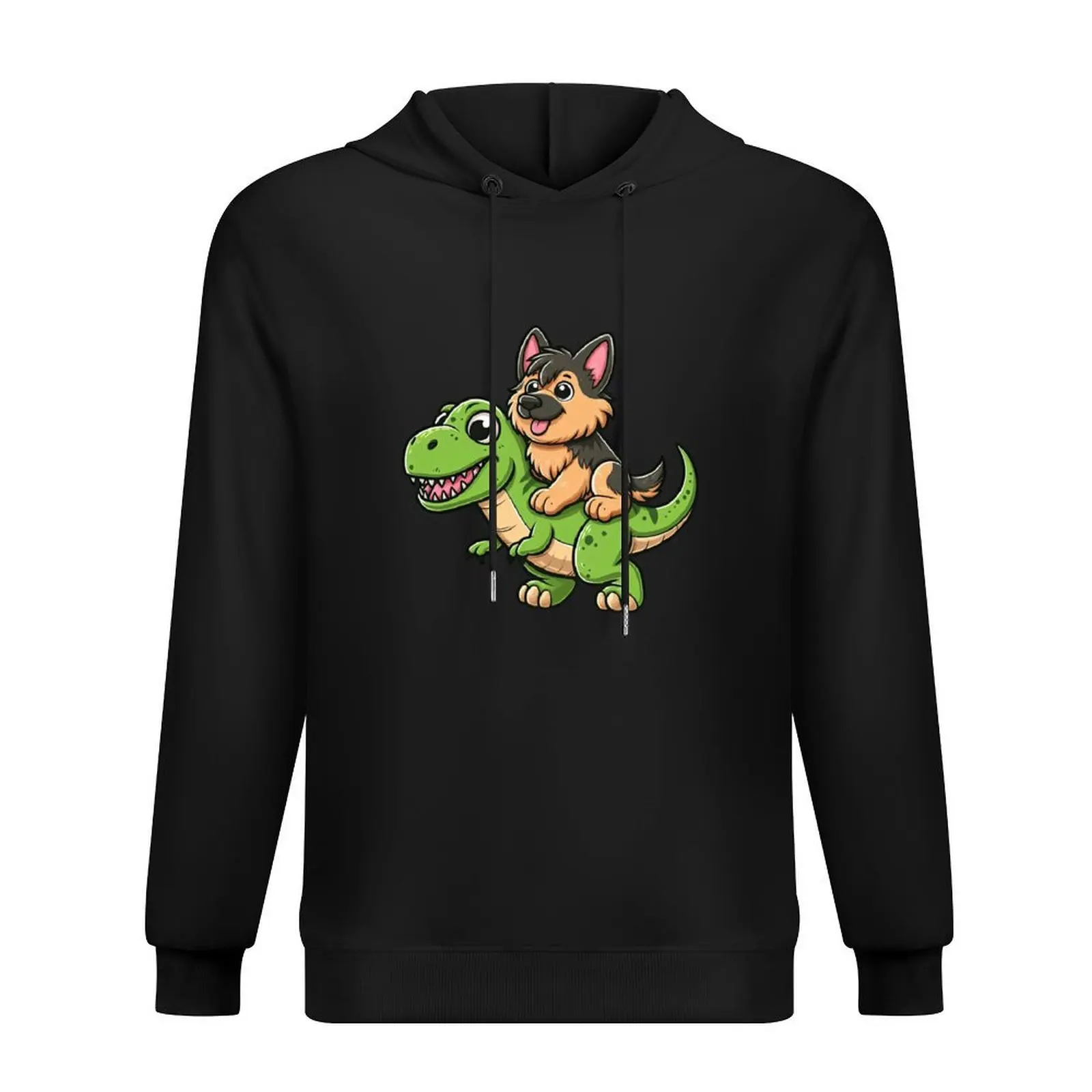 

German Shepherd Dog T-Rex Dinosaur Hoodie men wear clothes for men mens clothing oversized hoodie