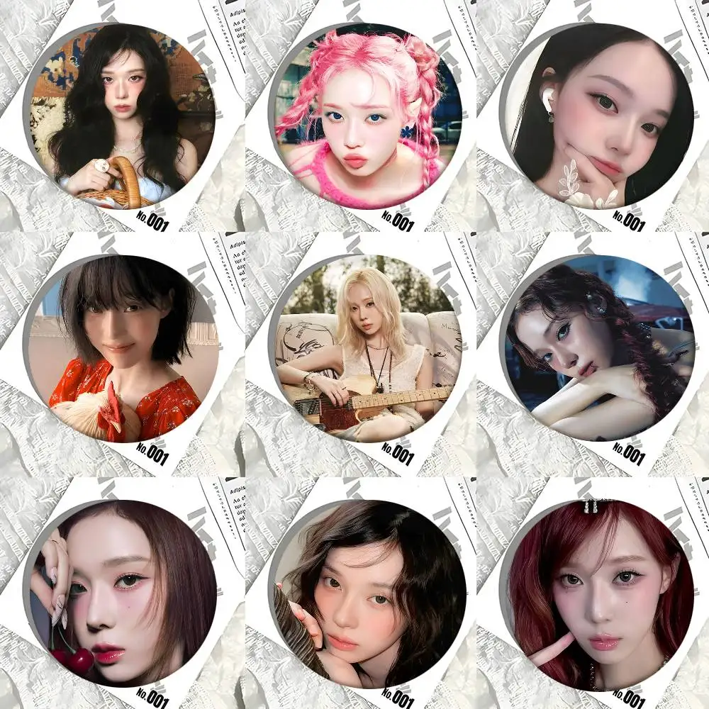 Korean Group K-pop Singer W-Winter Round Badge Creative Brooch Clothing Backpack Accessories Lapel Pin