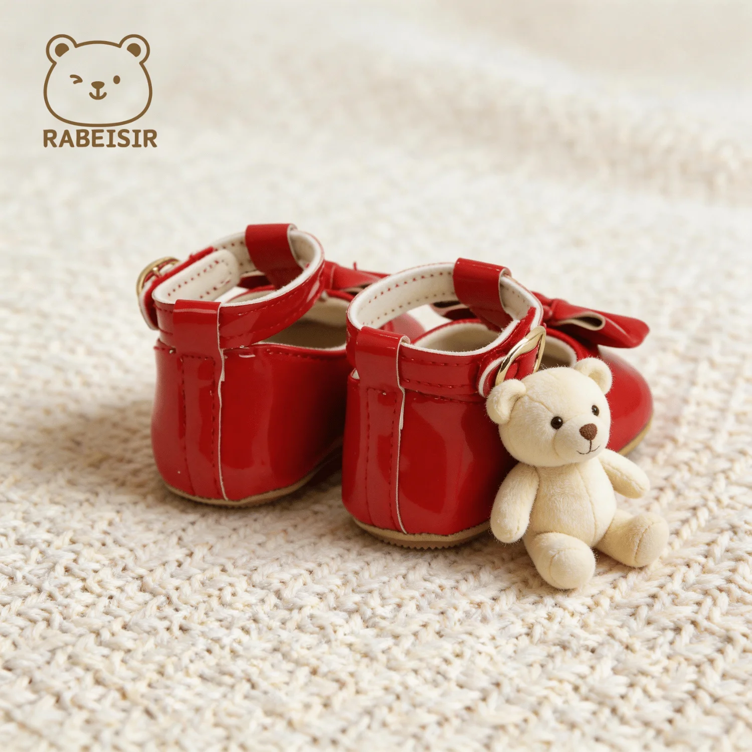 Elegante Mary Jane Schuhe für Babymädchen aus Lackleder mit großer Schleife, T-Riemen-Design, Schnallenriemen und weicher Sohle – ideal als erste Schuhe für Kleinkinder. – Detail 13