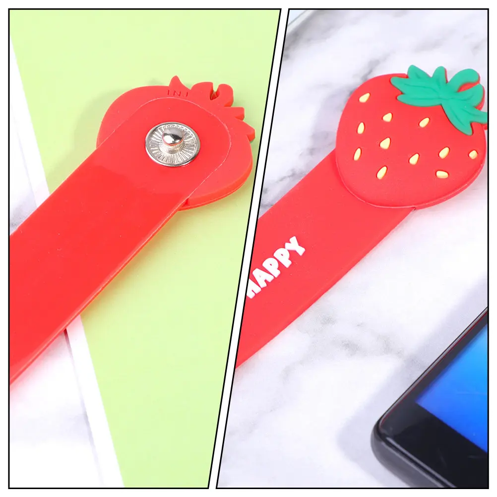 2Pcs Silicone Cable Winders Fruit Style Small Organizer Multipurpose Cable Tie for Home Office Desktop Data Cord Management