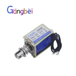gangbei 1040B Wholesale DC12V 24V  Force 25N travel 10mm Pull Type Linear Solenoid Electromagnet