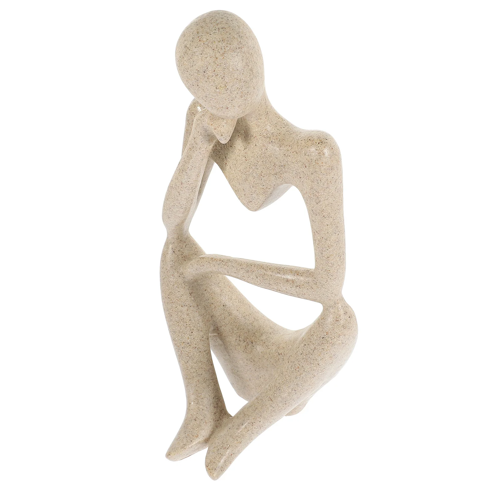 

Resin Thinker Sculpture Modern Abstract Statue Minimalist Design for Office Desktop Bookshelf Home Decor Thinker Statue