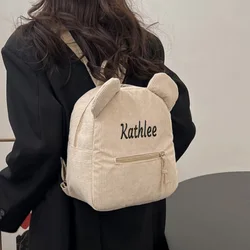 Mochila informal de PANA con nombre de oso para niños, bolso de moda para mujer, mochila de Color sólido, nuevo estilo de primavera