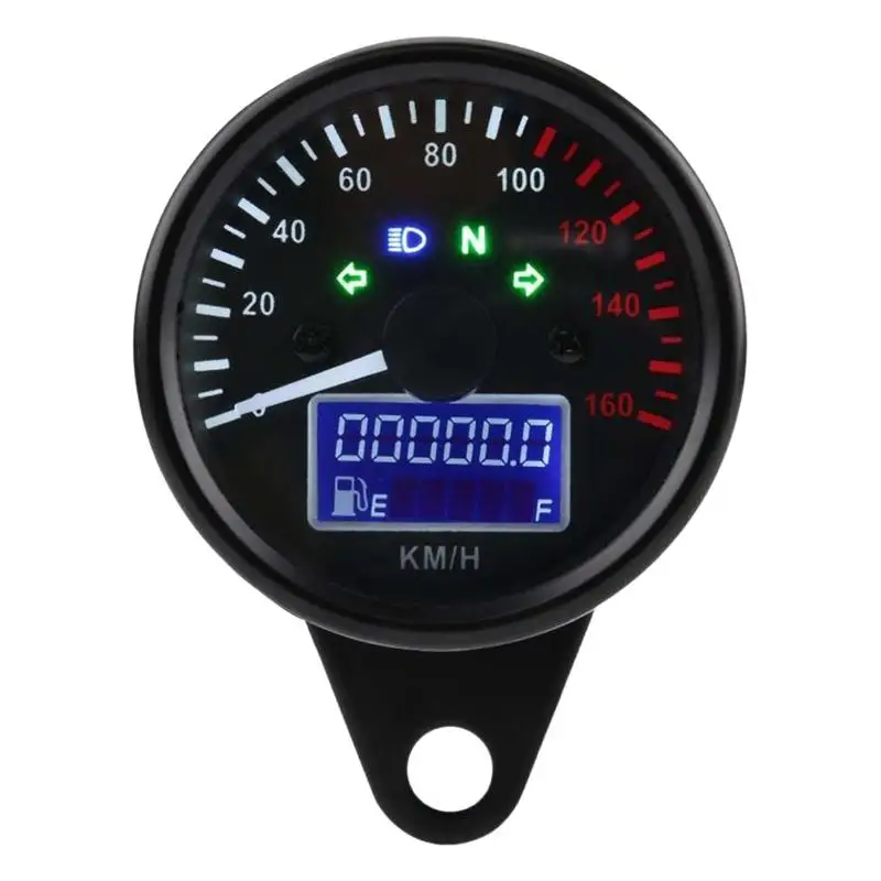 Universal 10000RMP LCD Speedometer Odometer Tachometer Waterproof Digital Gauge Oil Level Meter Digital Motorcycle Tachometer