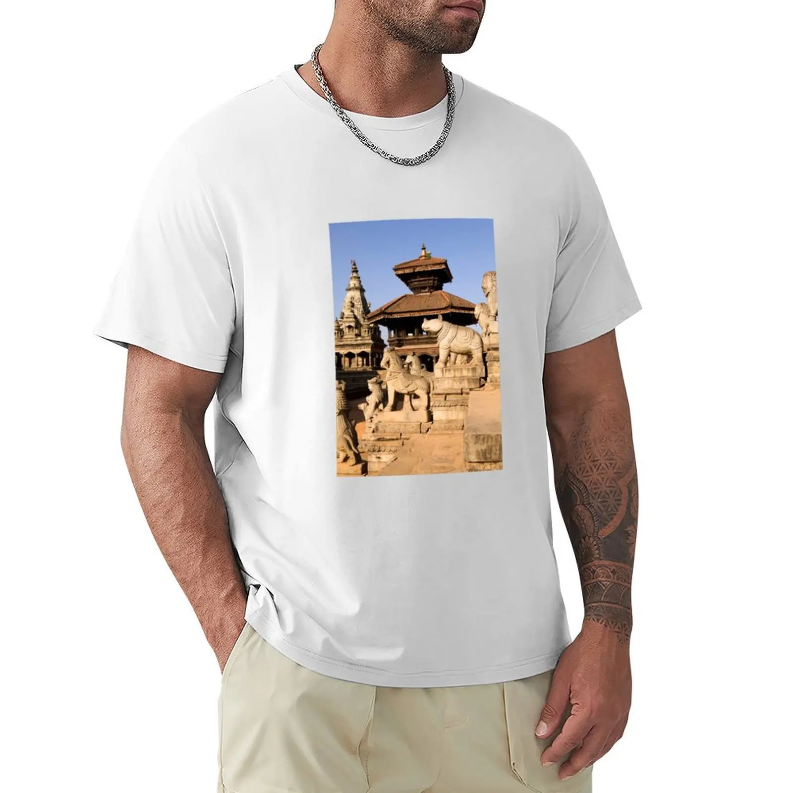 Bhaktapur Durbar Square Nepal T-Shirt Blouse summer top sports fans black t shirts for men