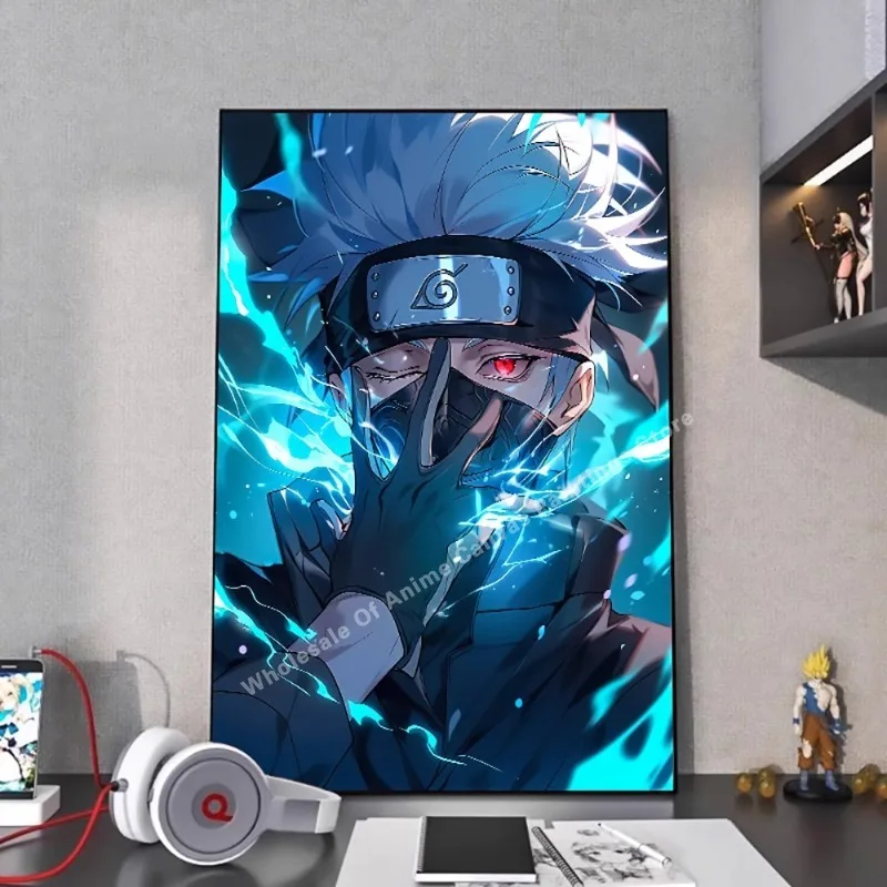 Naruto Naruto Decorative Painting Bedroom Cartoon Anime Kakashi Poster Hanging Painting Dormitory Room Decoration Mural Painting