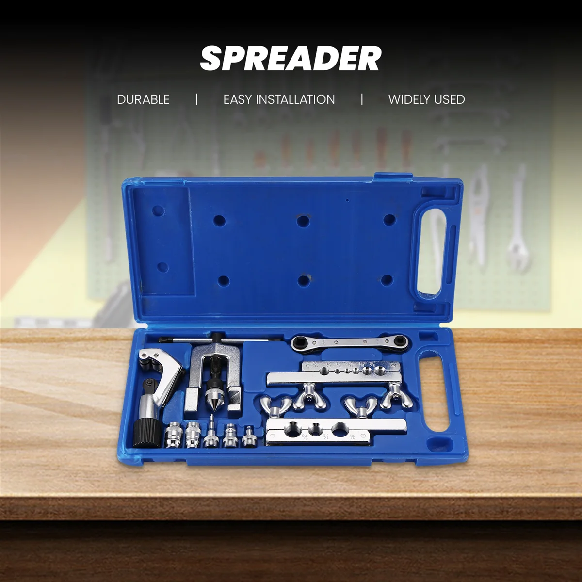 Single Flaring Tool & Swaging Tool Kit for HVAC, Tubing, Copper Pipe Flaring with Tubing Cutter & Ratchet Wrench