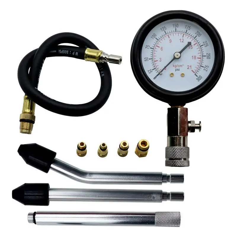 Cylinder Leakage Tester Kit Engine Car Tools Pressure Gauges Leakdown Tester Diagnostics Leak Detector Leak Down Tester Kit