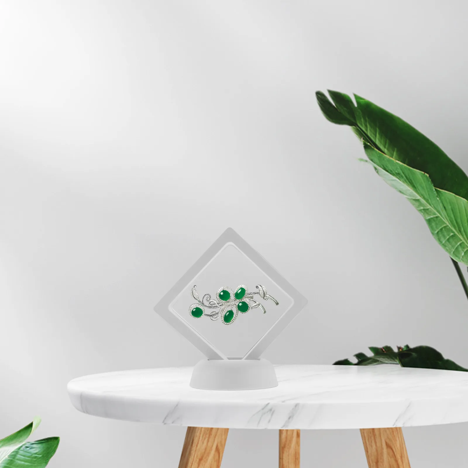 

Coin Display Case ABS PE Material Transparent Storage Rack Coins Jewelry 3D Floating Frame Decorative Mini Model