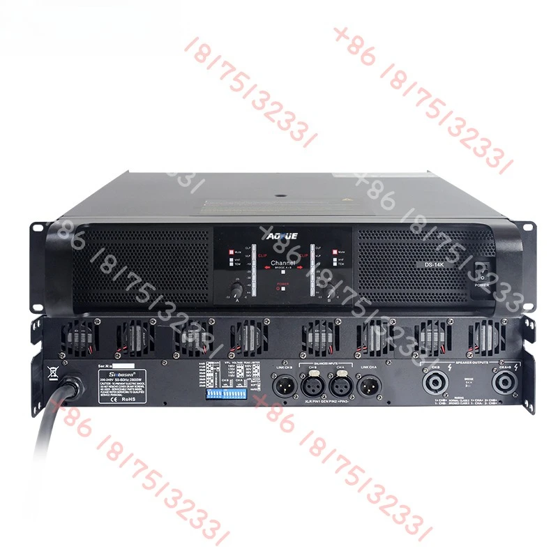DS-14K Professional 3000 Watt Amplificador De Audio 2-Channels معدات صوتية ذات قوة كبيرة