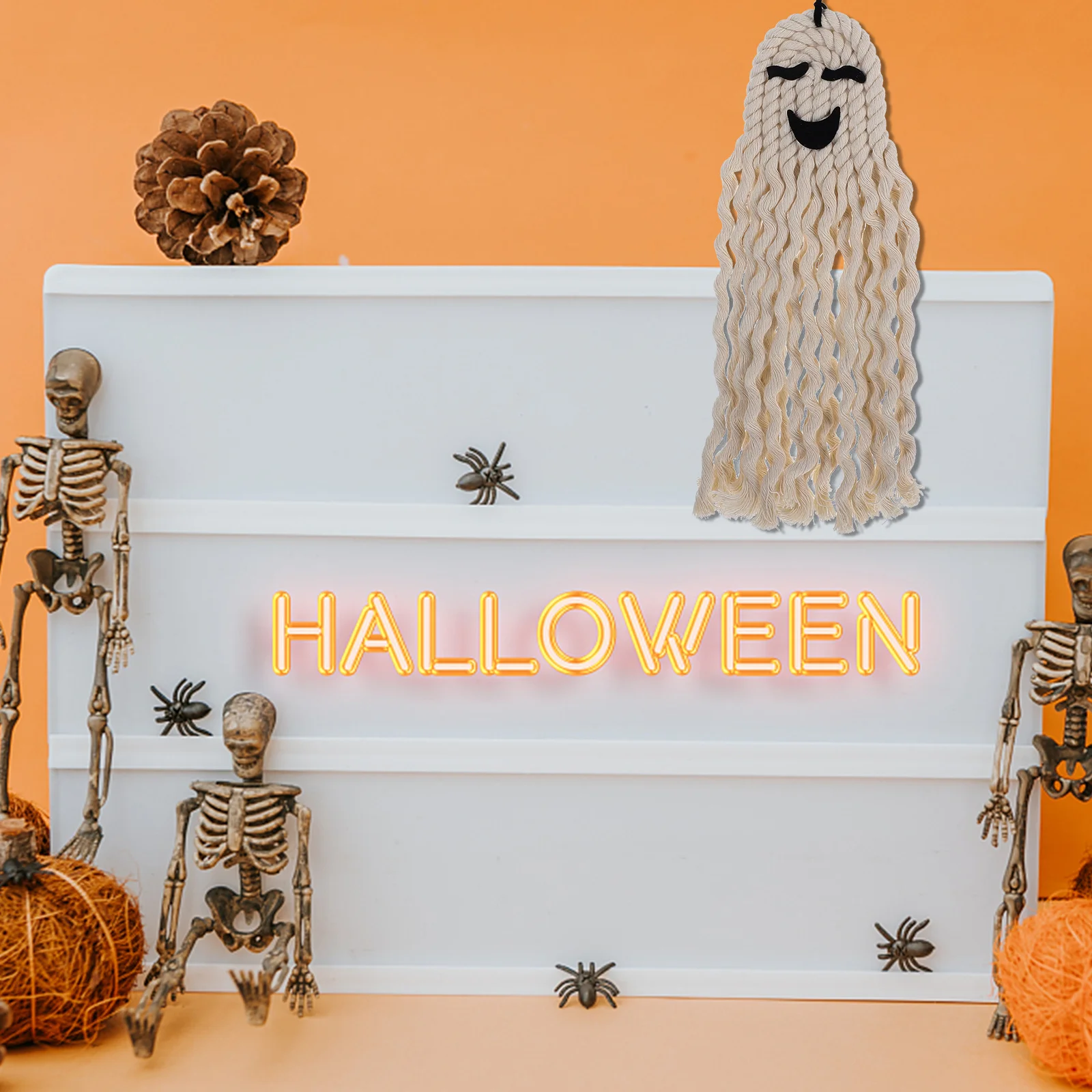 

Halloween Decoration Hand-Woven Wall Hanging Ornaments Ghost Cotton Decorations