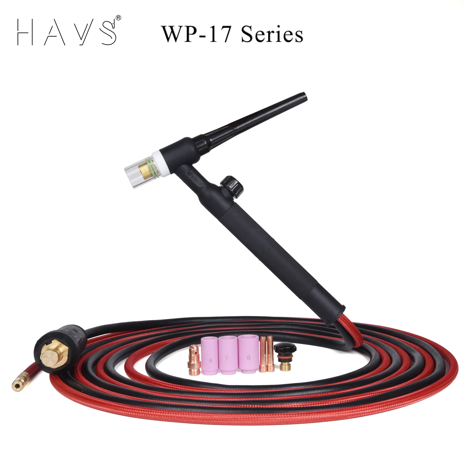 13FT WP17FV TIG Welding Torch Flexible Head Gas Valve Separated Type w/Quick Connect 10-25/35-50 Connector