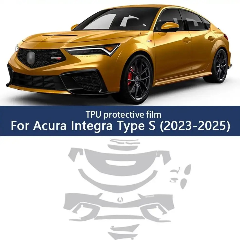 For Acura Integra Type S 2023-2025 TPU Bumper Hood Scratch-Resistant Self-Healing Paint Protection Film Invisible Pre-cut PPF