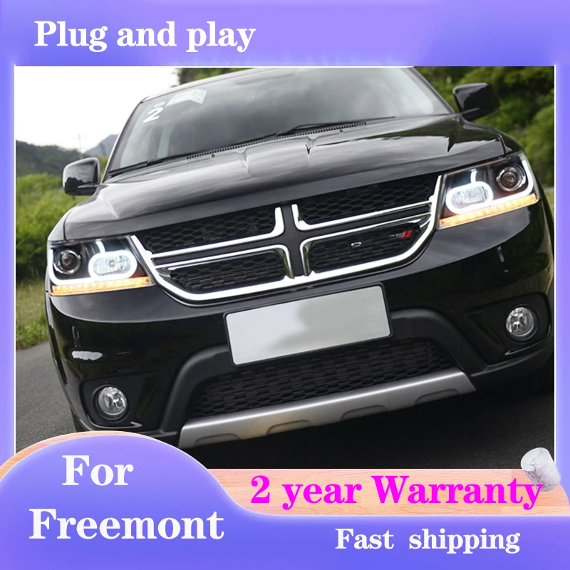 

Car Styling For Fiat Freemont Headlights 2008-2016 For Dodge Journey JCUV LED Headlight DRL Lens Double Beam Xenon Accessories