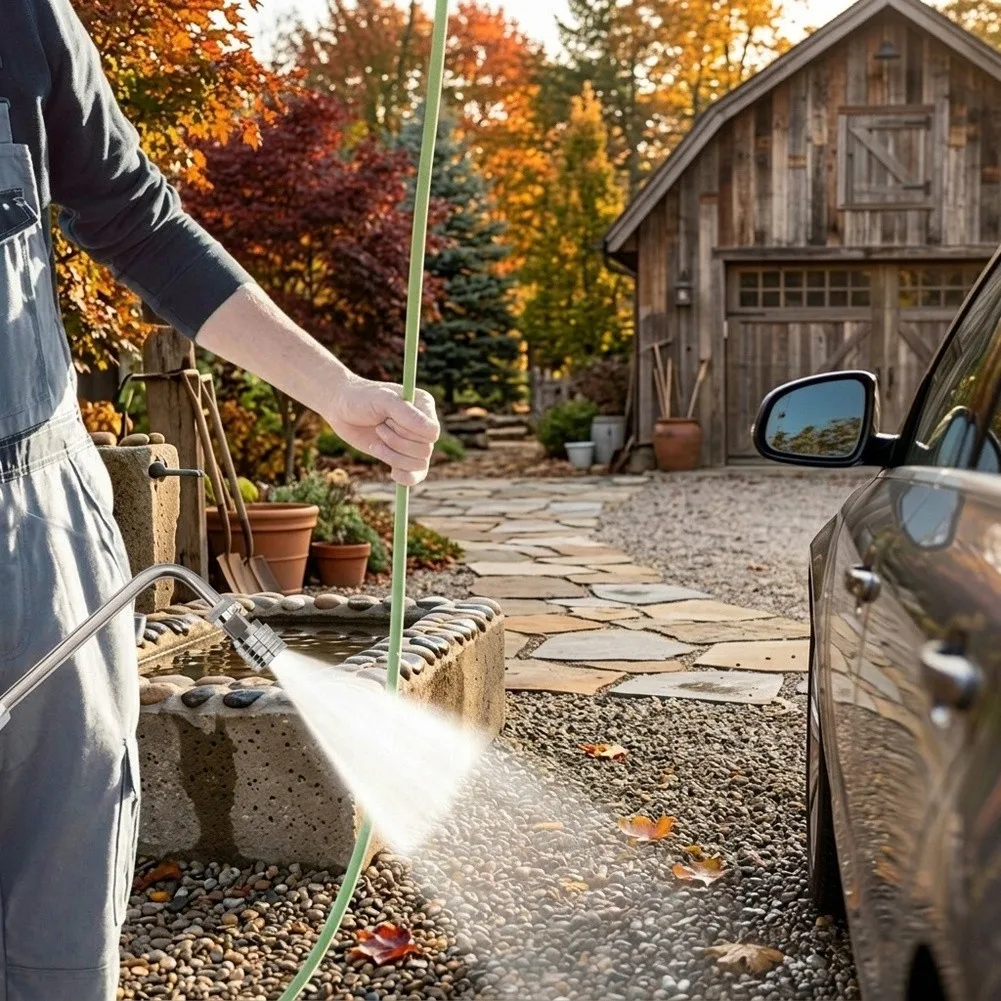 For Heavy-duty Jobs Pressure Washer Nozzle Set Stainless Steel Extension Rod Outdoor Cleaning Tool Set Extension Wand