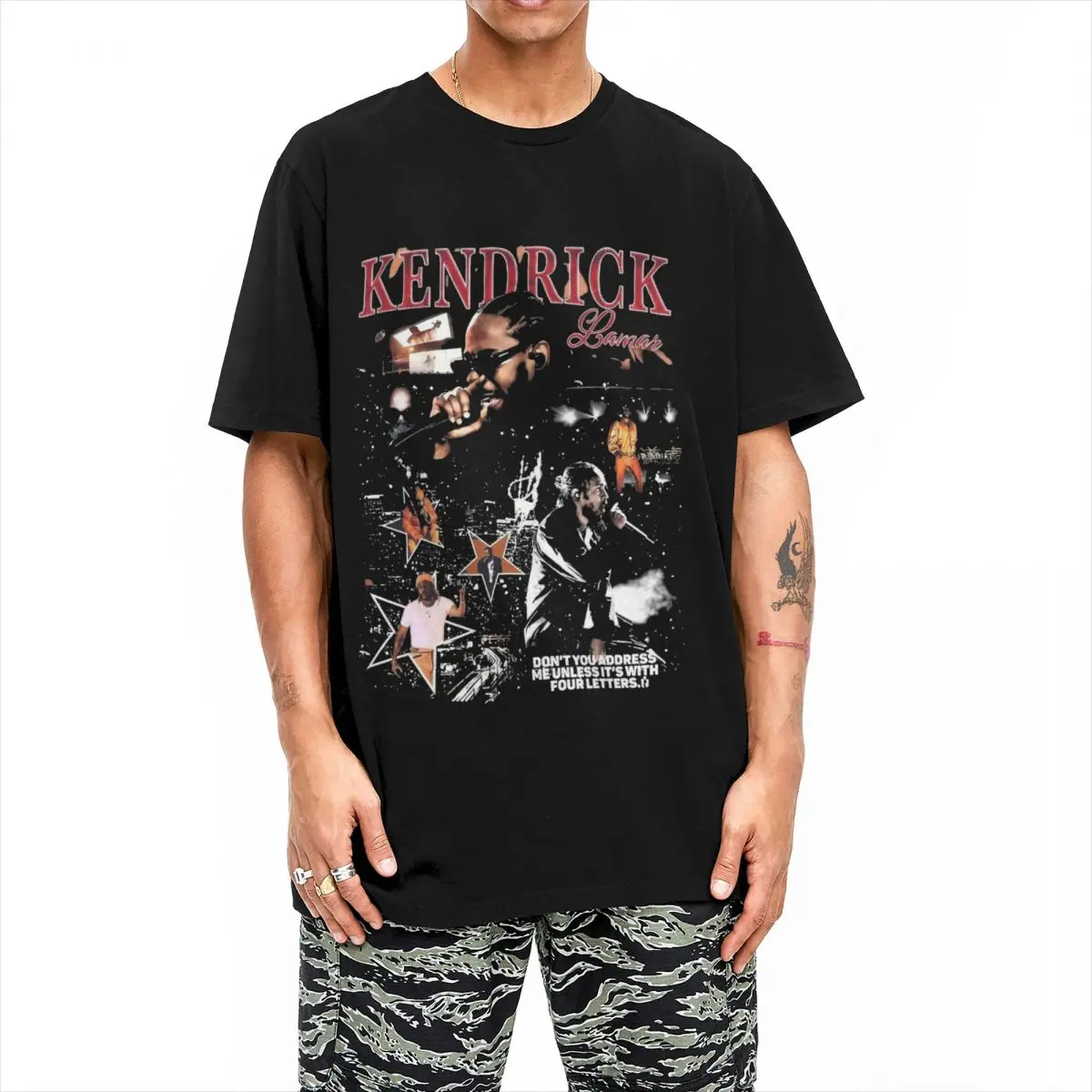 เสื้อยืดขนาดใหญ่ของ kendricked แร็ปเปอร์ผ้าฝ้าย lamared เสื้อยืดได้รับความนิยมแนวฮิปฮอปเพลงฮิปฮอปสำหรับฤดูร้อนแขนสั้นผู้ชาย