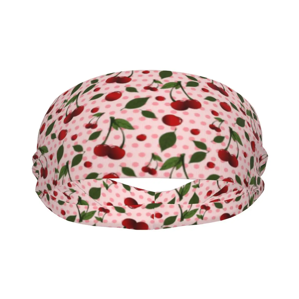 

Headband Cherries Leaves Background Headwrap Hairband for Tennis Gym Fitness Headwear Hair Accessories