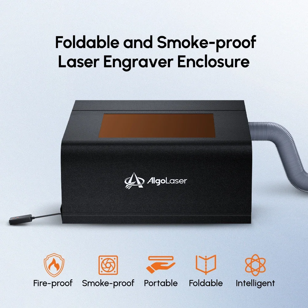 AlgoLaser Foldable and Smoke-proof Laser Engraver Enclosure Safe Dust-Proof Cover Equipped With Fan Durable Shell Claw Machine