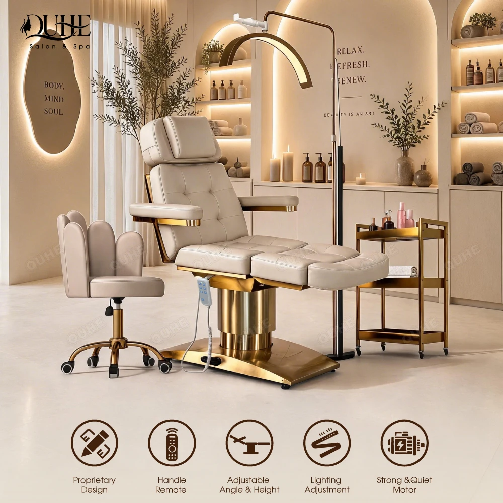 New Design 3 Motor Electric Esthetician Chair Cosmetology Beauty Bed Aesthetic Cosmetic Table Esthetic Bed