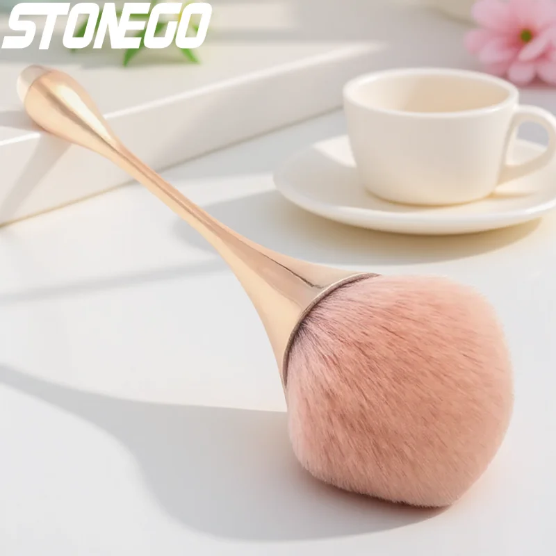 Rose Gold Blush Brush Professional Makeup Brush Large Soft Powder Brush Cosmetic Tool for Face Makeup