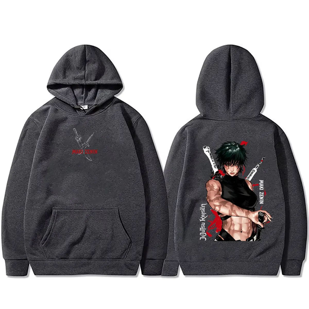 Anime Jujutsu Kaisen Maki Zenin Hoodie Men Women Casual Funny Oversized Sweatshirt Male Cosplay Manga Graphic Pullover Hoodies