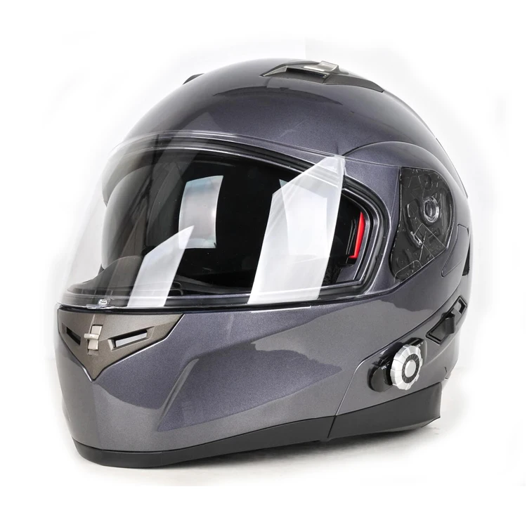 2026 HOT Bluetooth Helmet Motorcycle Full Face Helmet with Built in Intercom System DOT Certificate and Double Visors