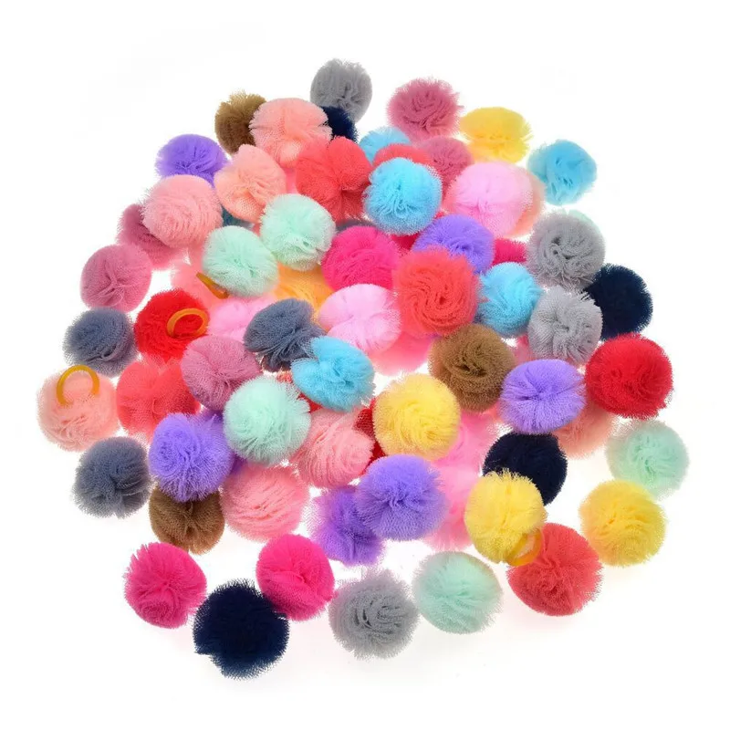 Pet Cat Head Flower Classic Small Ball Paragraph Dog Hair Accessories Dog Grooming Tools Elastic Hair Band Hair Pet Supplies