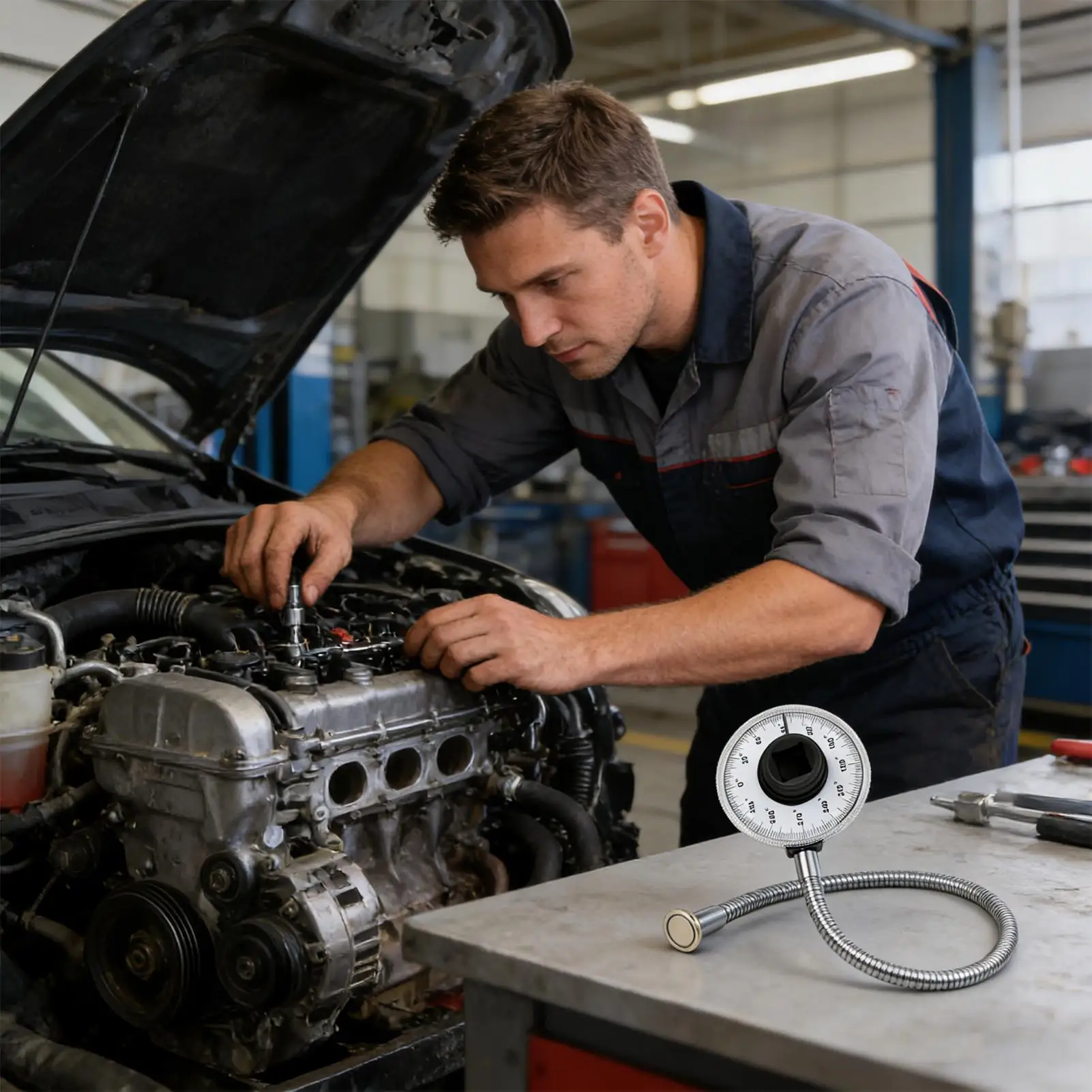 

Accurate Torque Angle Meter Spanner Tester Tool for Automotive Gear Corner Table Saw Measurement Calibration Precision