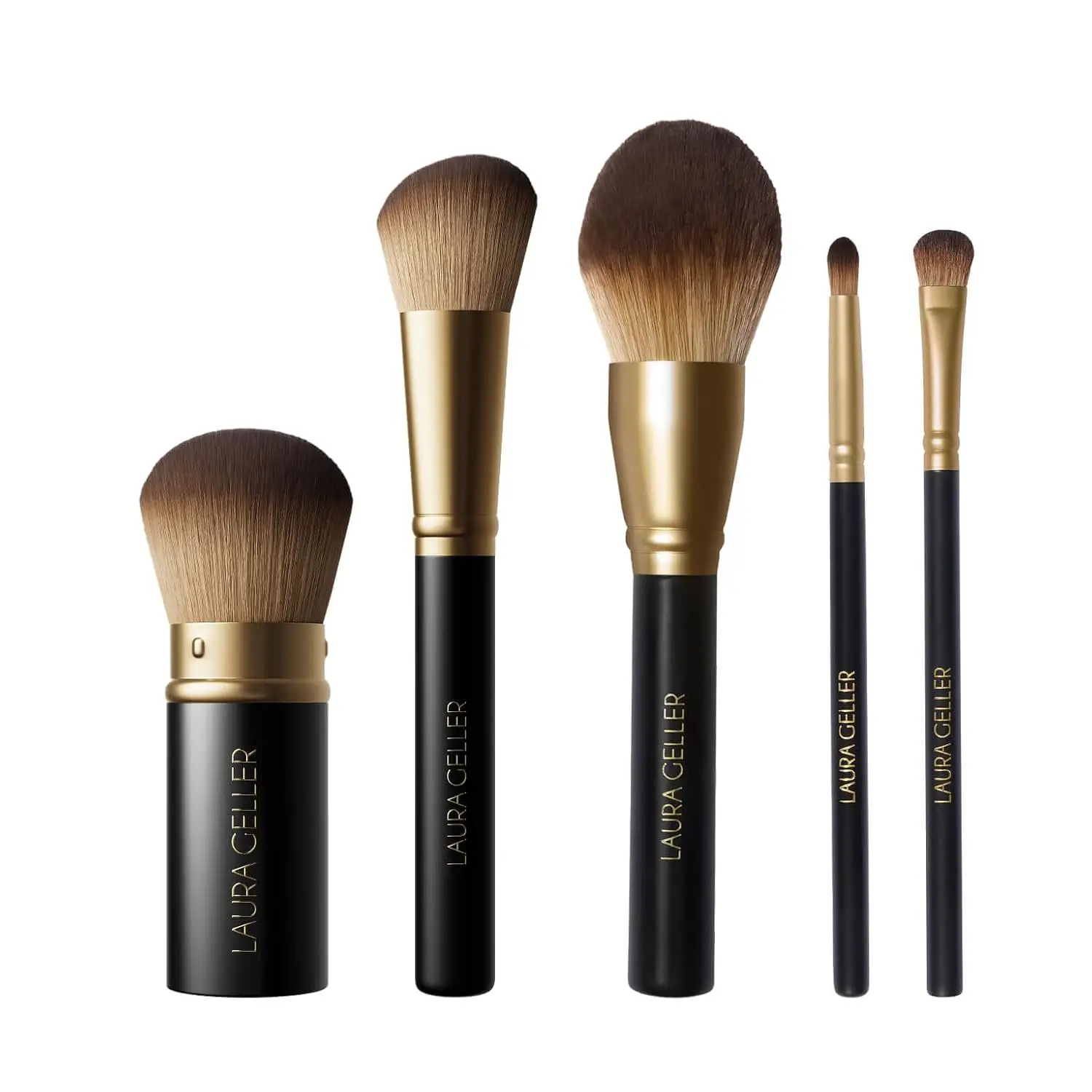 

Professional Vegan Makeup Brush Set - 5pc Cruelty-Free Full Face Brushes for Everyday Beauty