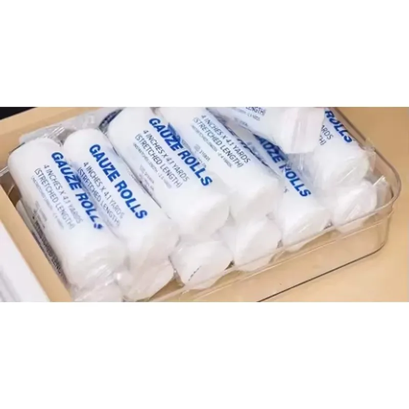 Hot Sale Gauze Bandage Roll with Tape - 4 Inch by 4 Yards Rolled Gauze Wrap - Breathable Gauze Wrap Used