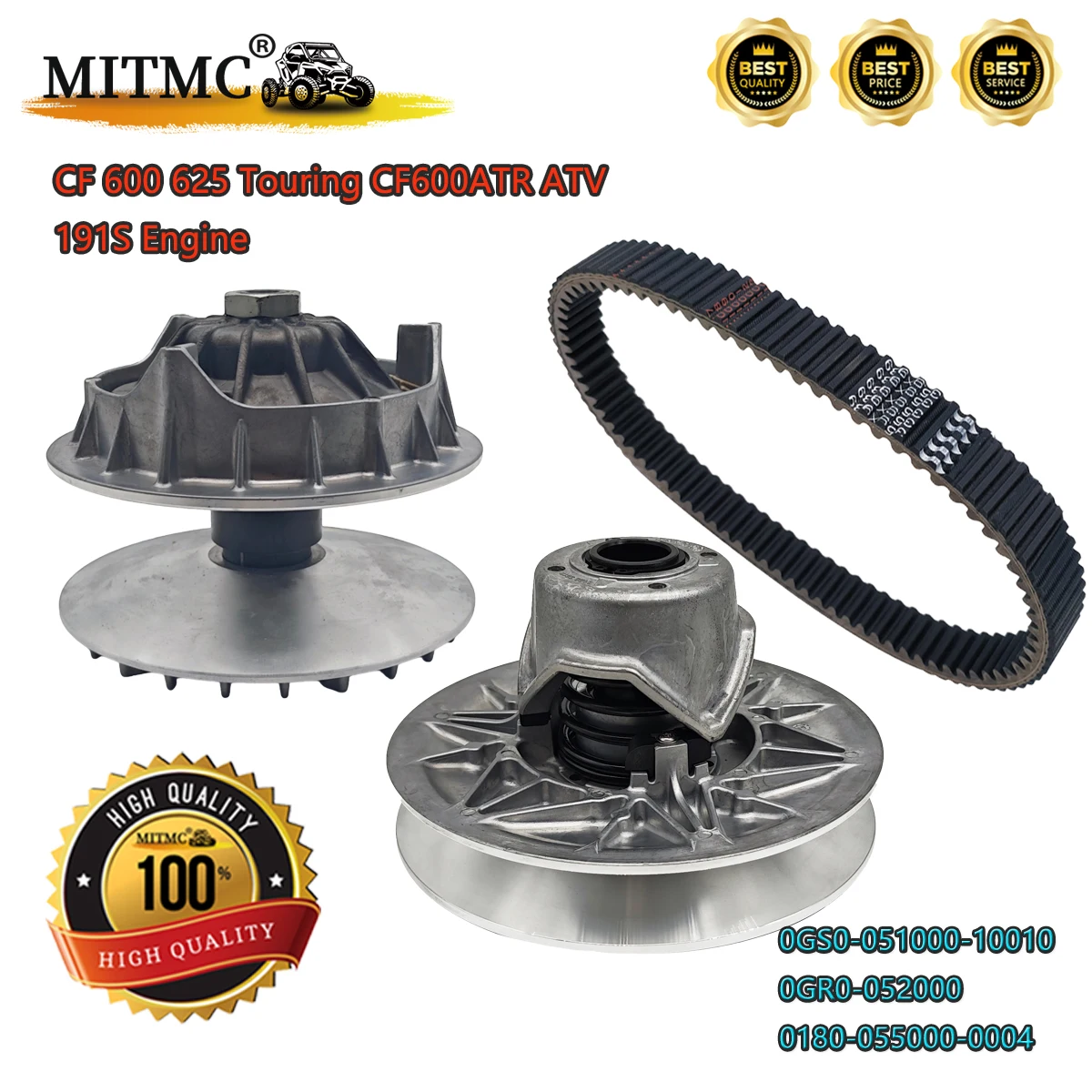 Primary Secondary Clutch Drive Belt Kit For CF 600 625 Touring ATV 191S Engine 0GS0-051000-10010 0GR0-052000 0180-055000-0004