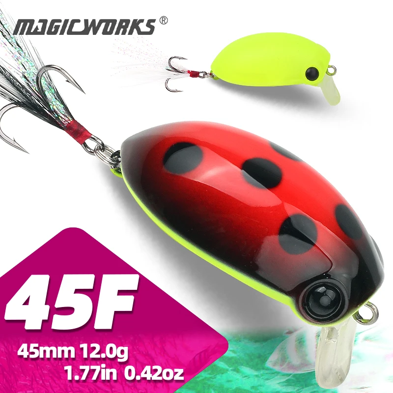

Magic Works 45mm 12g Crankbait Sinking Perch Hard Lure Artificial Carp Fishing Bait Wobblers for Pike Crankbait Deep Diving