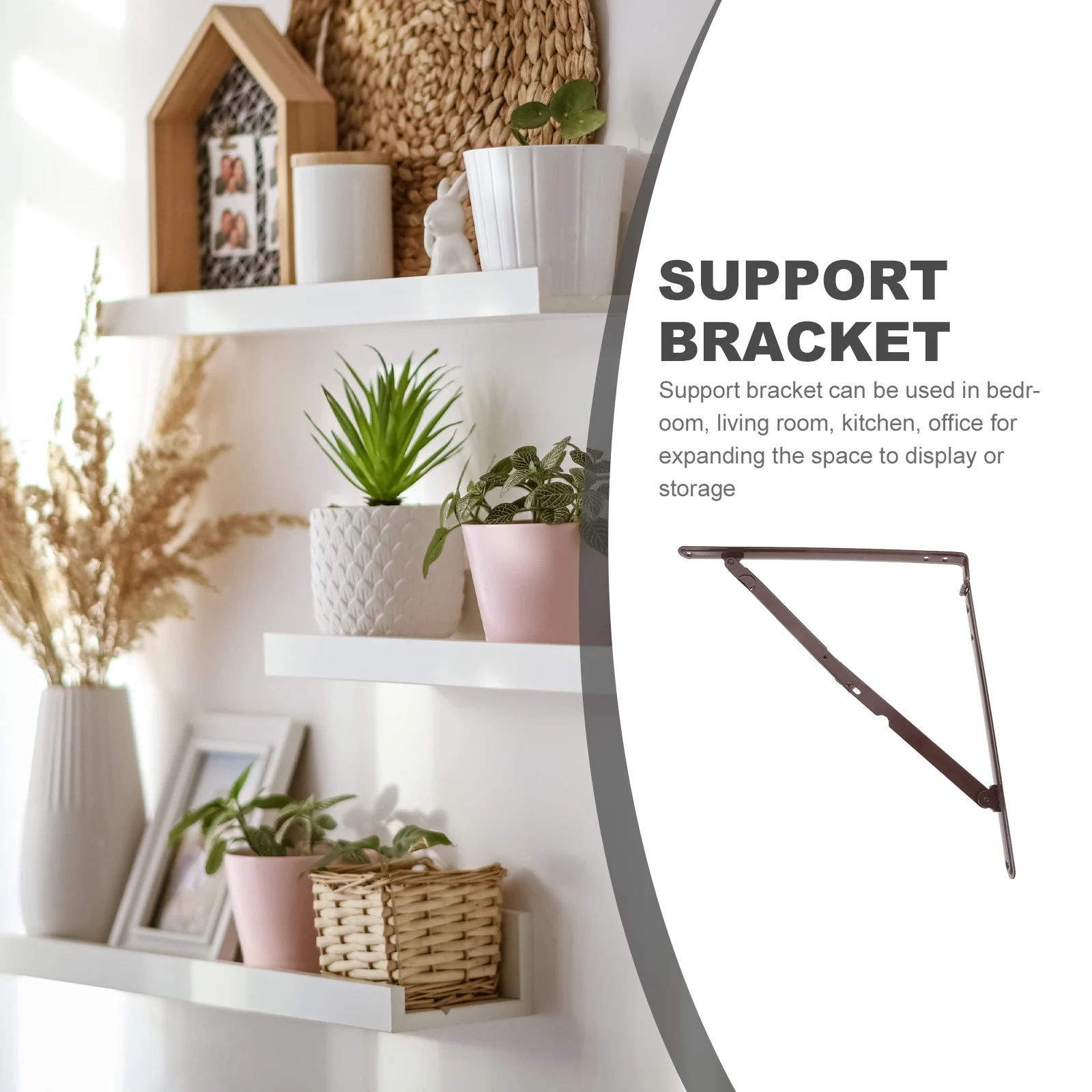 

Сверхмощные металлические кронштейны, плавающая складная опора, настенные кронштейны для полок для спальни, гостиной, кухни, офиса, экономия места, прочный