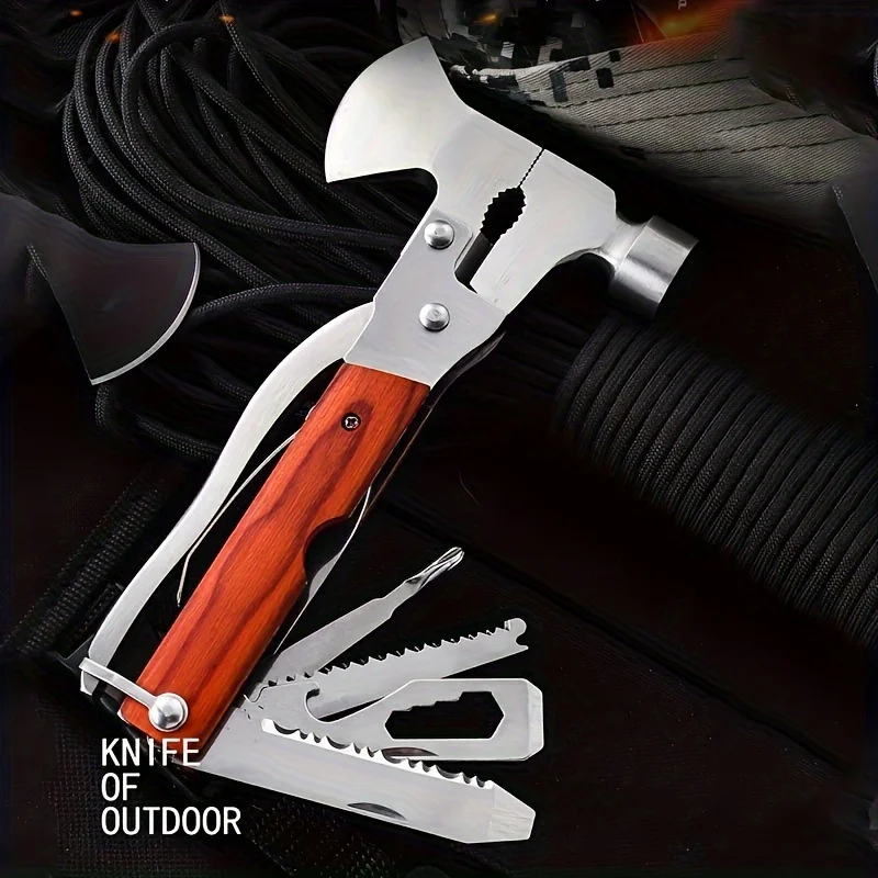 Thickened High-quality Multifunctional Car Safety Hammer 16-in-1 Ax Hammer Outdoor Hardware Tool