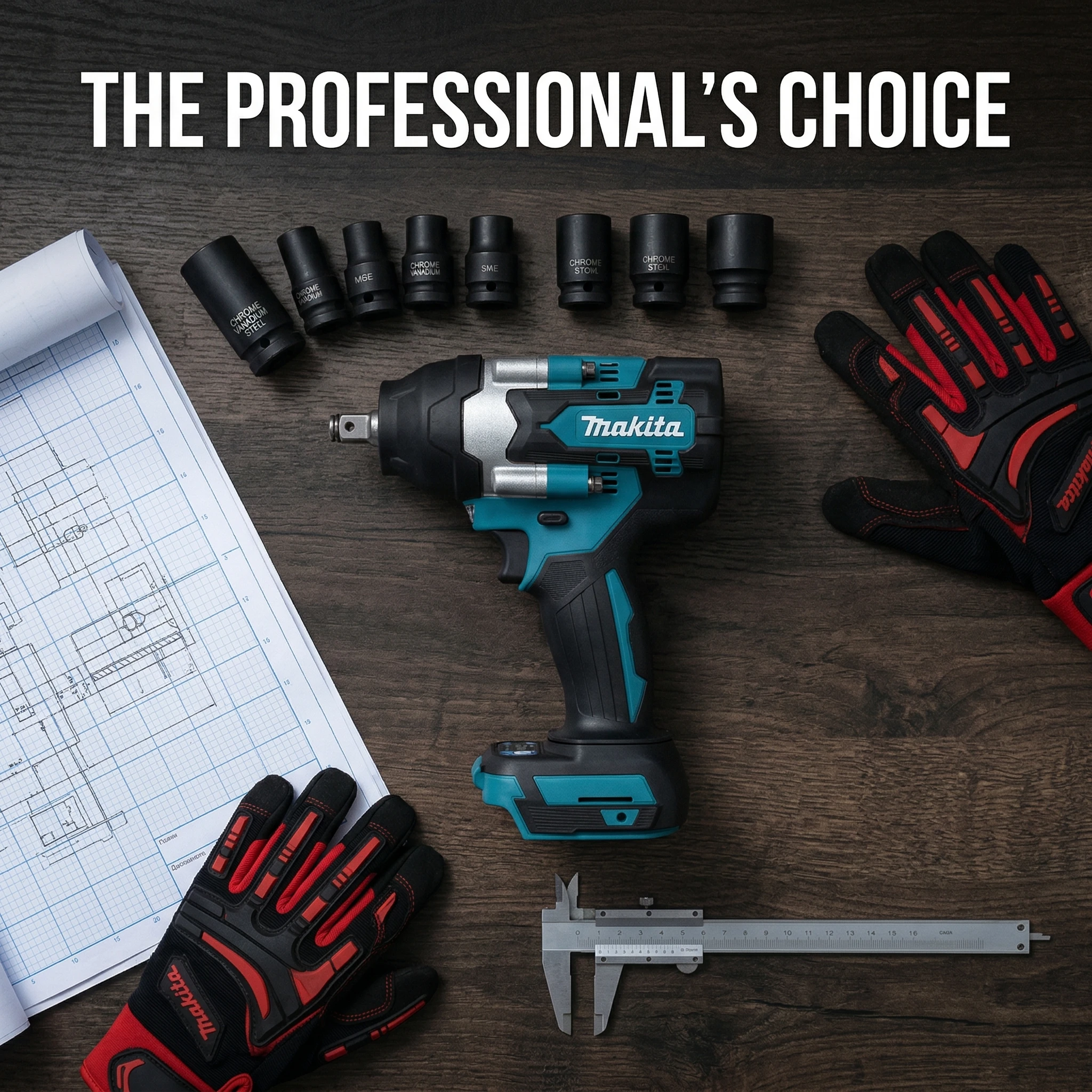 MAKITA DTW700 18V Cordless Impact Wrench 0-2700RPM Variable Speed 1000Nm Brushless for Makita 18V Battery Metal Fastening - view 5