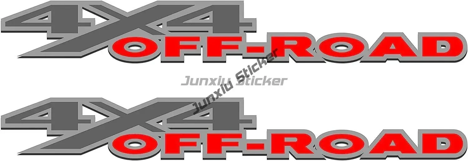 Set of 2 4x4 Duck Sticker Truck Hunting Decal FX4 Camo Skeleton Decals Z71 4x4 Realtree Camo Black Outline Grey Red 4X4 Off Road