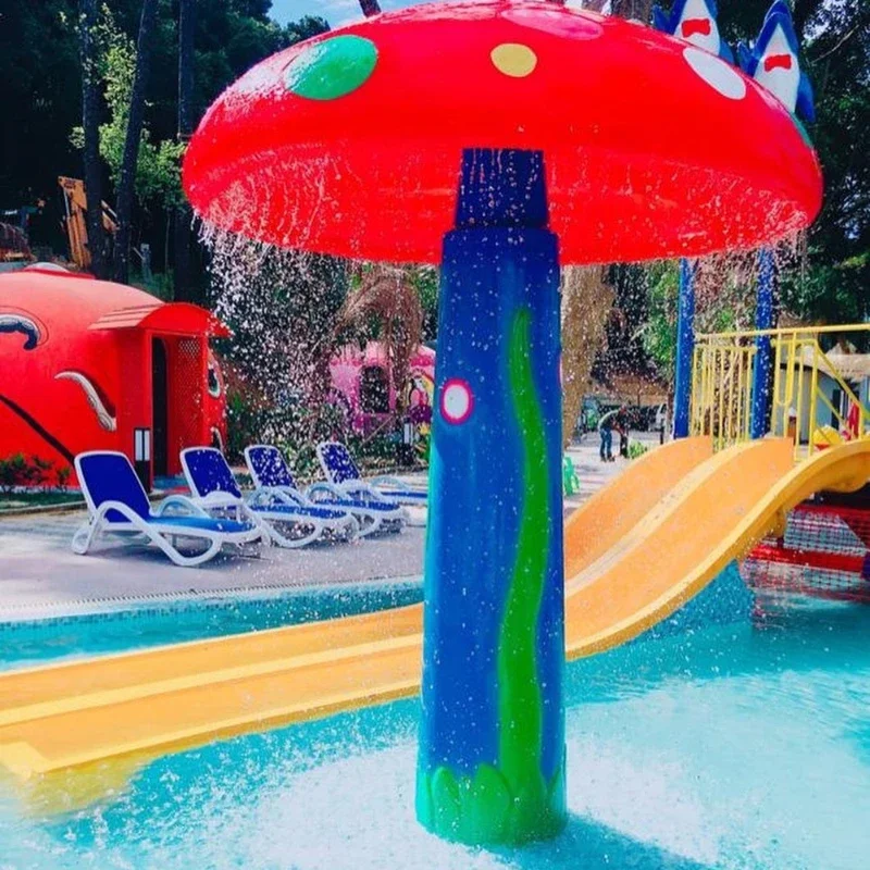 Kids Water Playground Pool Games Rain Tree Style Small Fiberglass Water Mushroom for Sale