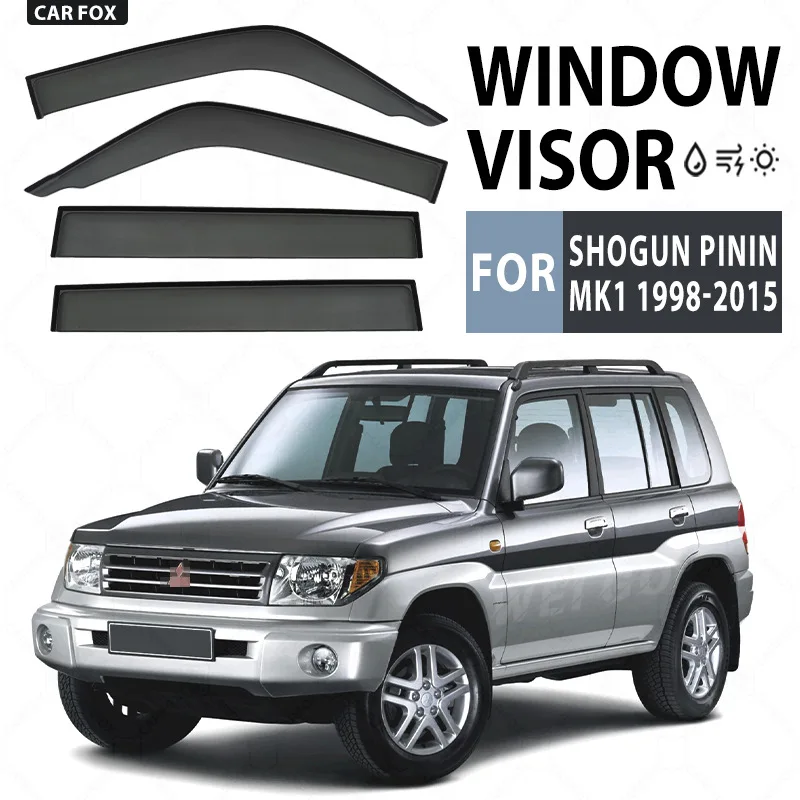 

For Mitsubishi Shogun Pinin 1998-2015 Car Window Visor Awning Shelters Windshield Side Window Rain Sun Shade Car Styling