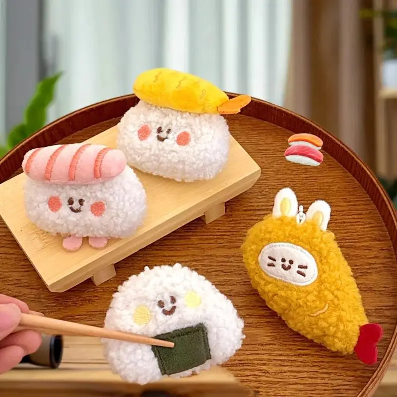 Plush Sushi Style Keychain Edible Theme Backpack Accessories Unique Doll Pendant Gift