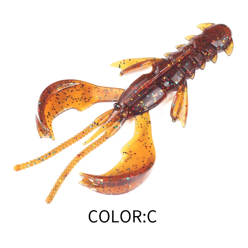 Supercontinent CRAZY flink Gesamtlänge 8 cm/4,2 cm Hummer-Weichköder Angelköder Attraktiver Garnelengeruch-Salz-Wobbler