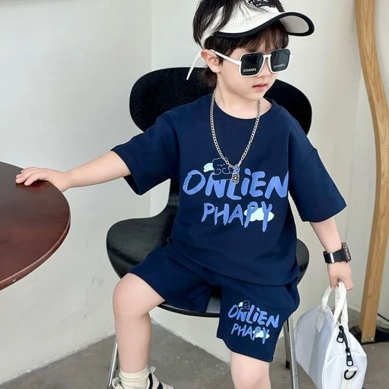 Kids Set Baby Summer Clothes for Boy Sets Elementary Student Men's Clothes Children's Boy's Clothing Child 2 Piece Set Boys Grow