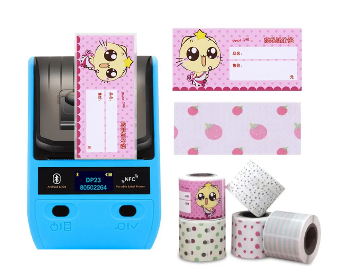 DeTong-DP23 cheap printer 58mm barcode machine sticker label maker portable mini printer